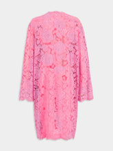 Dolce & Gabbana Pink Floral Lace Cordonetto Coat