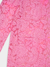 Dolce & Gabbana Pink Floral Lace Cordonetto Coat