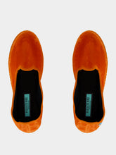 Piedaterre Modigliani Flats in Orange Velvet
