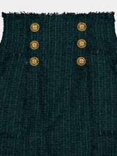 Balmain Button-Detail Tweed Pencil Skirt