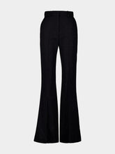 Balmain Striped Wool-Blend Flared Trousers