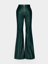 Balmain Button-Embellished Leather Flared Trousers