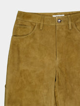 Altuzarra Green Mills Straight-Leg Suede Leather Trousers