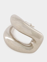 Panconesi Double Moon Silver Hoops