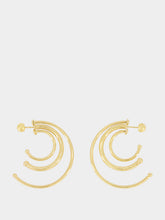 Panconesi Gold Pierced Solar Hoops Small