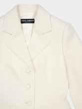 Dolce & Gabbana White Dolce Double Crêpe Jacket