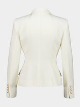 Dolce & Gabbana White Double-Breasted Twill Blazer