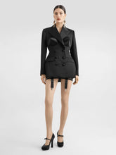 Dolce & Gabbana Black Duchess Jacket with Conical Cups