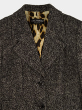 Dolce & Gabbana Grey Dotted Wool Single-Breasted Jacket