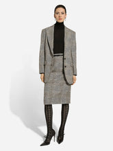 Dolce & Gabbana Grey Single-Breasted Glen Plaid Jacket