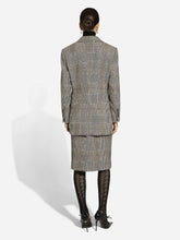 Dolce & Gabbana Grey Single-Breasted Glen Plaid Jacket