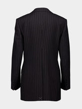 Dolce & Gabbana Black Single-Breasted Pinstripe Wool Jacket