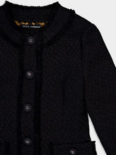 Dolce & Gabbana Black Raschel Tweed Wool Jacket