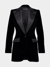 Dolce & Gabbana Black Single-Breasted Velvet Turlington Tuxedo Jacket