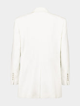Dolce & Gabbana White Single-Breasted Cotton Raschel Tweed Jacket