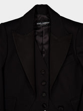 Dolce & Gabbana Black Short Wool Gabardine Jacket
