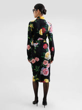 Dolce & Gabbana Peony and Rose-Print Charmeuse Skirt