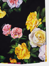 Dolce & Gabbana Peony and Rose-Print Charmeuse Skirt