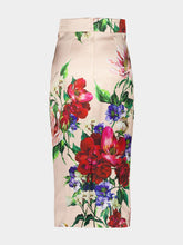 Dolce & Gabbana Pink Floral Viscose Midi Skirt