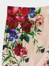 Dolce & Gabbana Pink Floral Viscose Midi Skirt