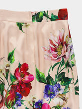 Dolce & Gabbana Pink Floral Viscose Midi Skirt