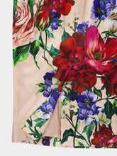 Dolce & Gabbana Pink Floral Viscose Midi Skirt