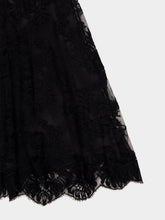 Dolce & Gabbana Black Chantilly Cotton and Silk Lace Midi Skirt