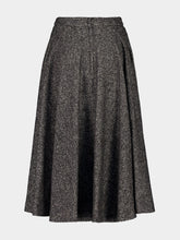 Dolce & Gabbana Grey Wool Blend Dotted Circle Skirt