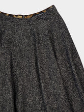 Dolce & Gabbana Grey Wool Blend Dotted Circle Skirt