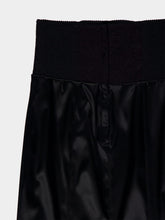 Dolce & Gabbana Black Satin Corset-Belt Midi Skirt