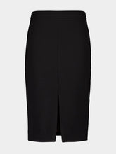 Dolce & Gabbana Black Virgin Wool Midi Pencil Skirt