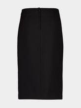Dolce & Gabbana Black Virgin Wool Midi Pencil Skirt