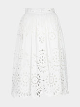Dolce & Gabbana White Cotton Midi Circle Skirt