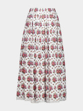 Dolce & Gabbana Floral Bouquet Cotton Midi Skirt