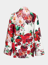 Dolce & Gabbana Long-Sleeved Rose Print Pajama Shirt