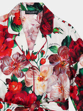 Dolce & Gabbana Long-Sleeved Rose Print Pajama Shirt