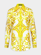 Dolce & Gabbana Majolica Print Silk Twill Shirt