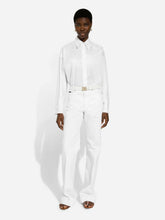 Dolce & Gabbana White Cotton Shirt with Embroidered Collar