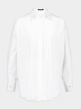 Dolce & Gabbana White Cotton Shirt with Embroidered Collar