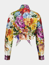 Dolce & Gabbana Floral Bouquet Poplin Tie Shirt