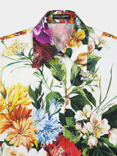 Dolce & Gabbana Floral Bouquet Poplin Tie Shirt