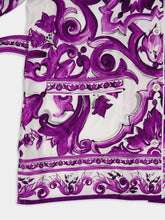 Dolce & Gabbana Majolica-Print Twill Shirt with Belt