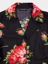 Dolce & Gabbana Rose Bouquet-Print Silk Twill Vanity Shirt