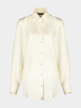 Dolce & Gabbana White Long-Sleeved Silk Shirt