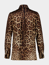 Dolce & Gabbana Leopard-Print Silk Satin Shirt