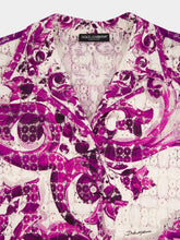 Dolce & Gabbana Majolica-Print Crochet Lace Shirt