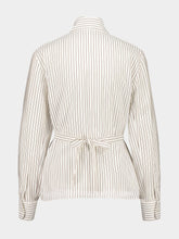 Dolce & Gabbana White Pinstripe Silk-Cotton Shirt