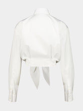 Dolce & Gabbana White Cotton Poplin Tie Shirt