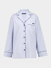 Dolce & Gabbana Blue Striped Vanity Cotton Silk Shirt