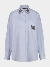 Dolce & Gabbana Blue Striped Poplin Shirt